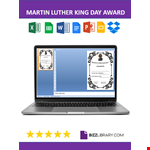 Martin Luther King Day Award example document template 