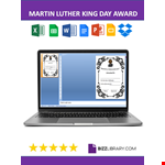 Martin Luther King Day Award example document template