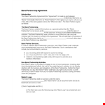 Create a Solid Partnership with our Partnership Agreement Template example document template