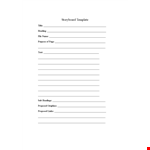 Storyboard Template - Create Engaging Visuals example document template