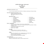 Skills Resume Template for Effective Management & Training | Kokomo example document template