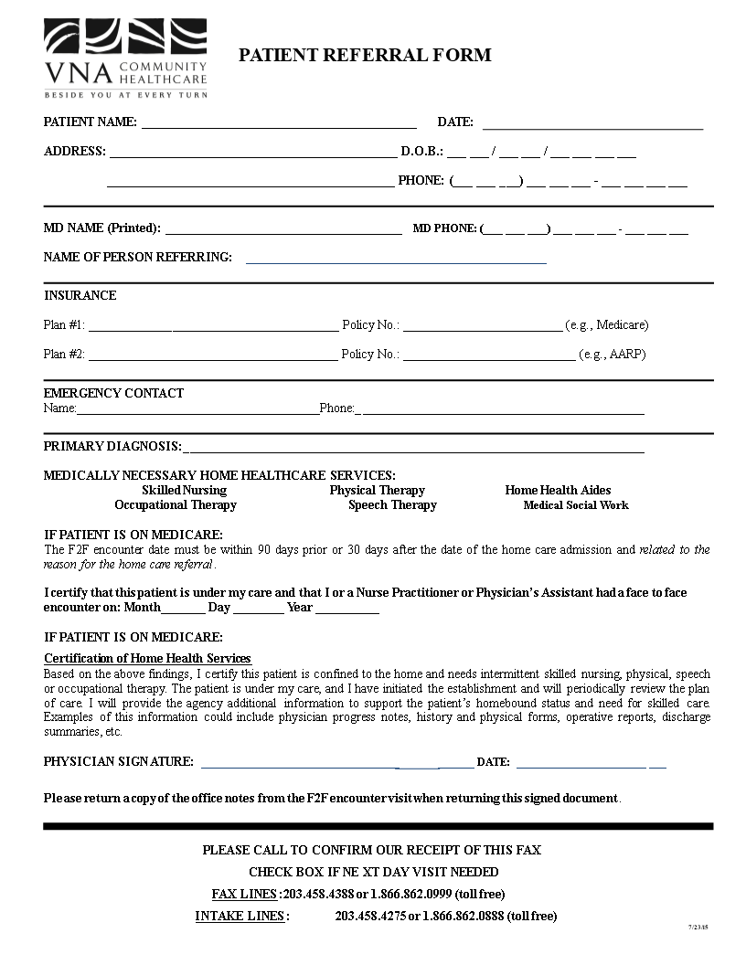 Patient Referral Form Template - Easily Manage Referrals