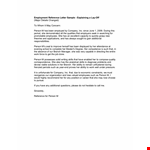 Former Employee Recommendation Letter Example example document template 