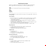 Sample Resume For Freshers example document template
