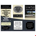 Transportation Service: Pamphlet Template for Chauffeurs example document template