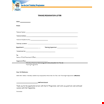 Resignation Letter for Formal Trainee Programme example document template 