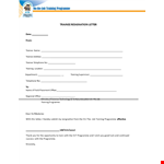 Resignation Letter for Formal Trainee Programme example document template