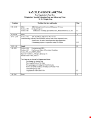 Special Event Agenda Template