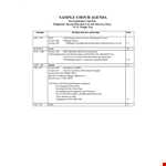 Special Event Agenda Template example document template