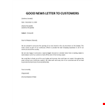 Good news letter example example document template