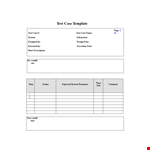 Customized Test Case Template for Efficient Test Management example document template