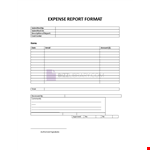 Expense Report Format example document template