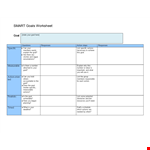 Create Specific SMART Goals with our SMART Goals Template example document template