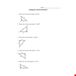 Pythagorean Theorem Worksheet Sample example document template