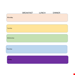 Get Organized with Our Customizable Meal Plan Template example document template