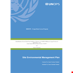 Site Environmental Management Plan example document template