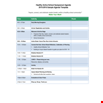 School Symposium Agenda example document template