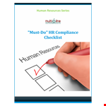 New Employee Compliance Checklist Template | Ensure State and Employee Compliance example document template