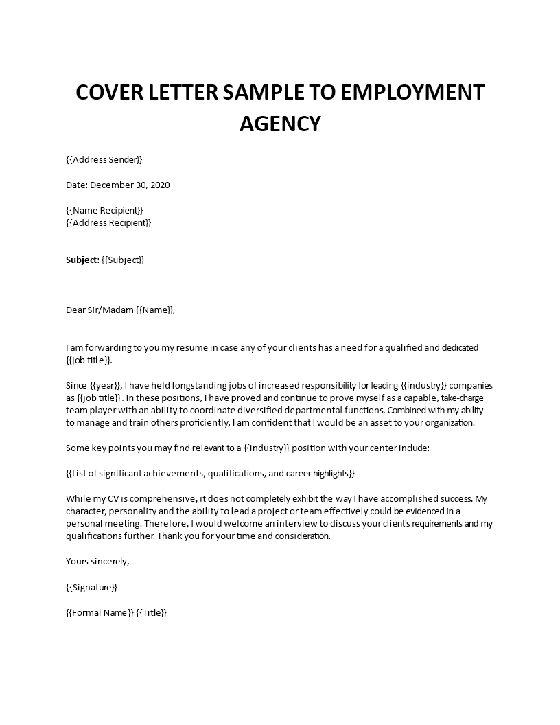 sample letter to future employer