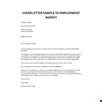 Letter to potential employer example document template
