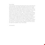 Love Letter Template - Words from the Heart & Everything example document template 