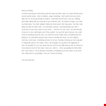 Love Letter Template - Words from the Heart & Everything example document template