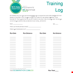 Training and Running Log - White Cover example document template