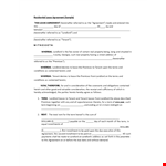 Private Residential Lease Agreement Template - Landlord Agreement | Tenant Shall | Premises example document template