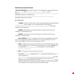 Private Residential Lease Agreement Template - Landlord Agreement | Tenant Shall | Premises example document template 