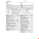 Report Card Template example document template