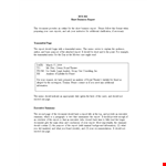 Short Business Report example document template