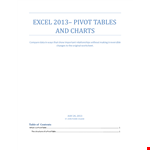 Pivot Table Chart Template example document template