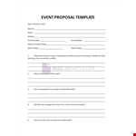 Event Proposal Sample Template example document template 
