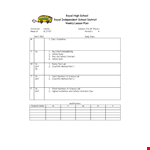 High School Lesson Plan Template - Organize Your Weekly Curriculum Effortlessly example document template 