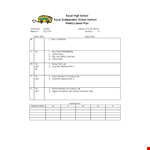 High School Lesson Plan Template - Organize Your Weekly Curriculum Effortlessly example document template