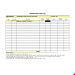 Petty Cash Log Template | Easily Track and Maintain Petty Cash Balance example document template