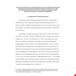 Sales Commission Contract example document template