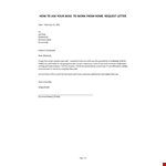 Work From Home Request Letter example document template