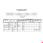 Communication Plan Template | Streamline Your Strategy for Results example document template