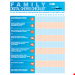 Digital Chores Checklist Template example document template