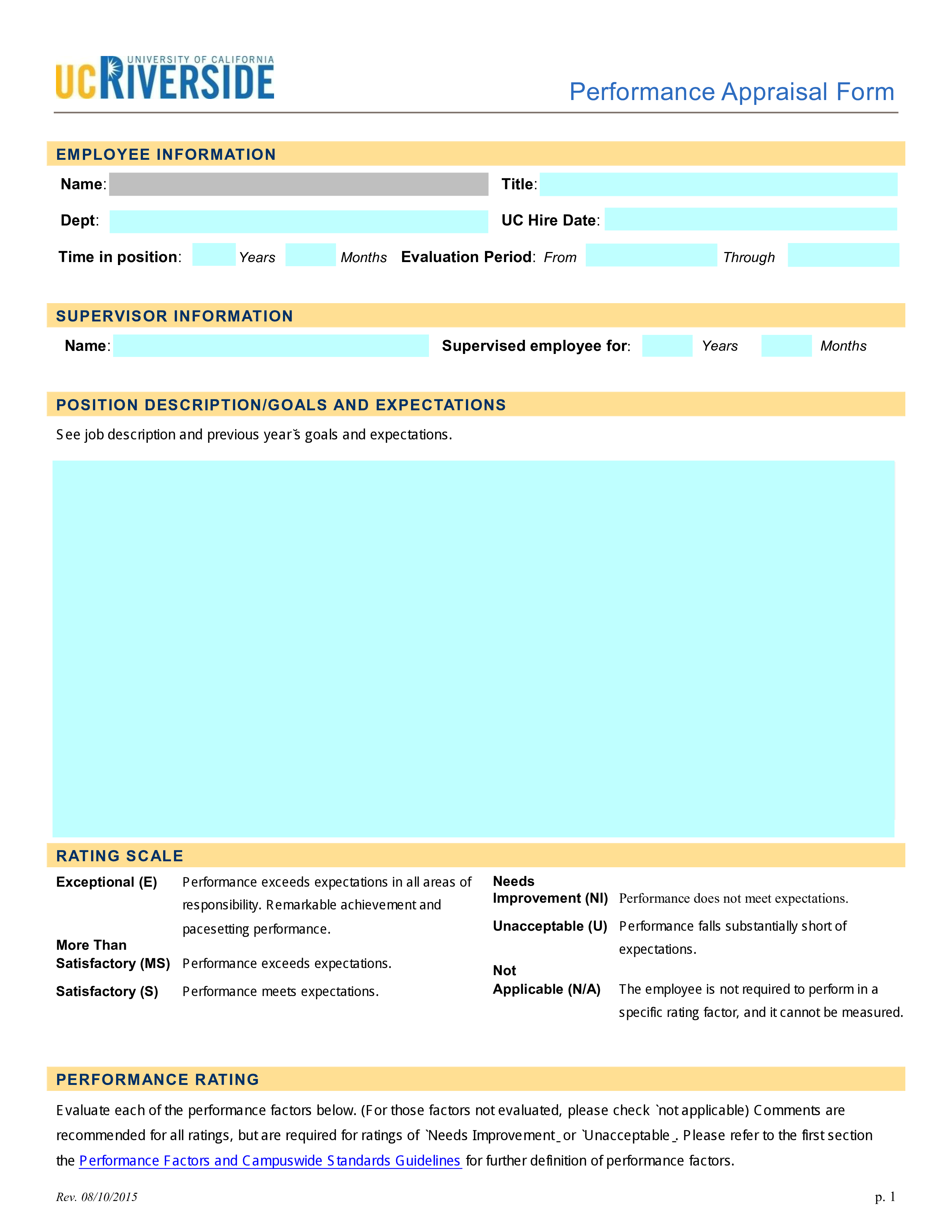 Performance Appraisal Form Template For Effective Employee Evaluation performance-appraisal-form-template-for-effective-employee-evaluation