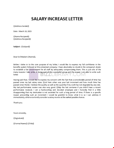 Asking for a raise letter