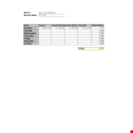 Total Employee Lunch Schedule - Plan & Organize Employee Lunches example document template