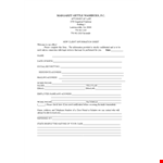 New Client Information Sheet Template example document template