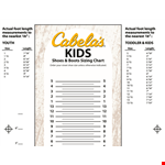 Printable Shoe Size Chart for Kids: Find the Perfect Fit for Your Little Ones example document template