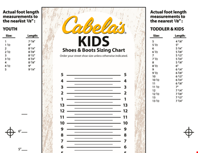 Printable Shoe Size Chart for Kids: Find the Perfect Fit for Your Little Ones
