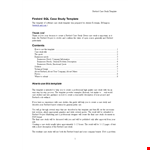 Firebird Case Study Word Template example document template