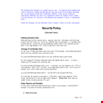 Merchant Security Policy - Ensure Safe Transactions | Company Name example document template