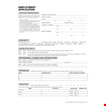Apply for Jobs Easily with our Employment Application Template example document template
