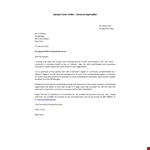 Simple Cover Letter Template For Job Application | International Sligo example document template
